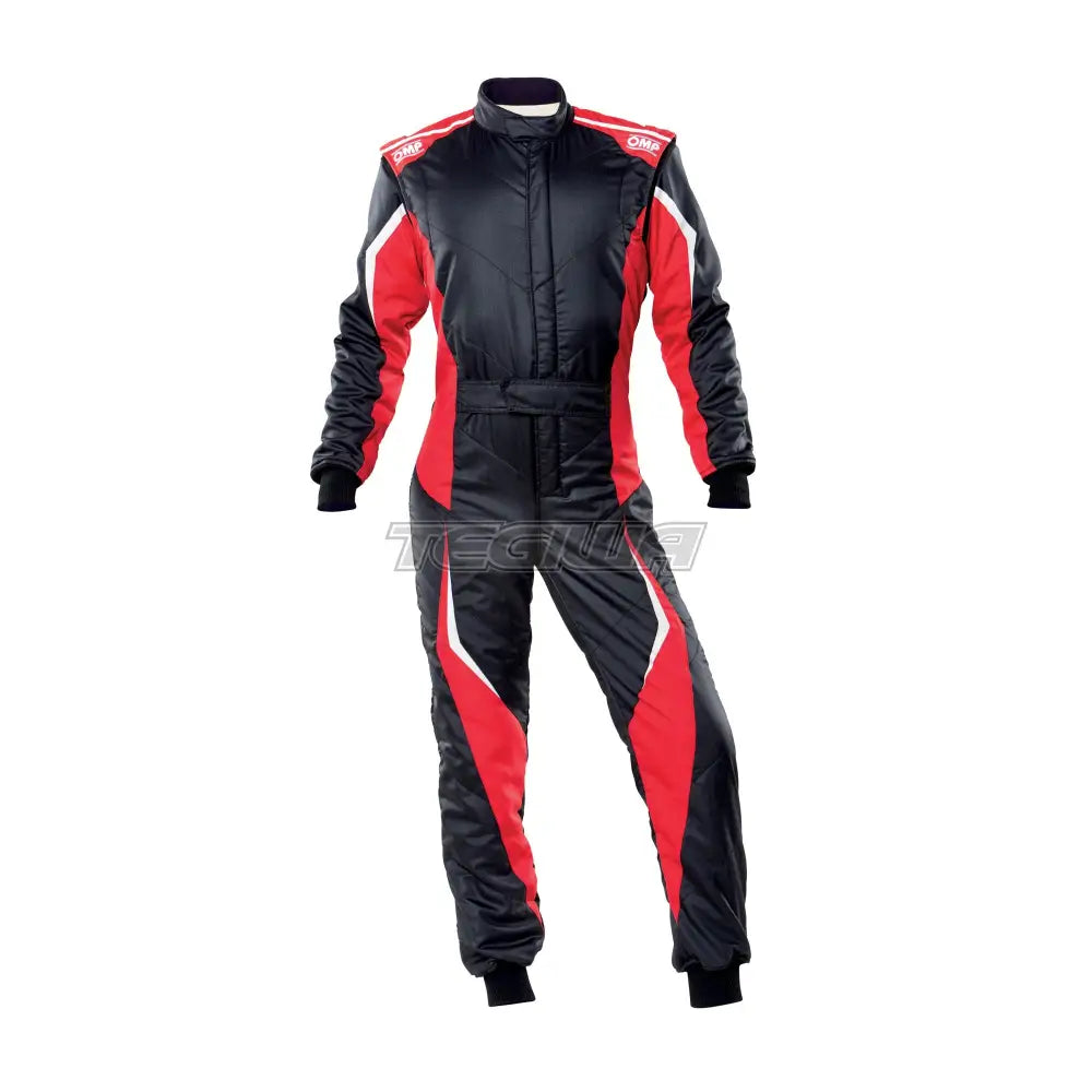 Omp Tecnica Evo Overall Fia 8856-2018 Black / Red Eu Size 44 Suits