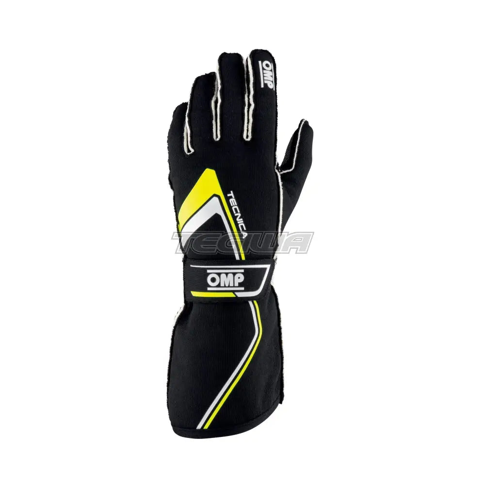 Omp Tecnica Gloves Fia 8856-2018 Black / Fluorescent Yellow L