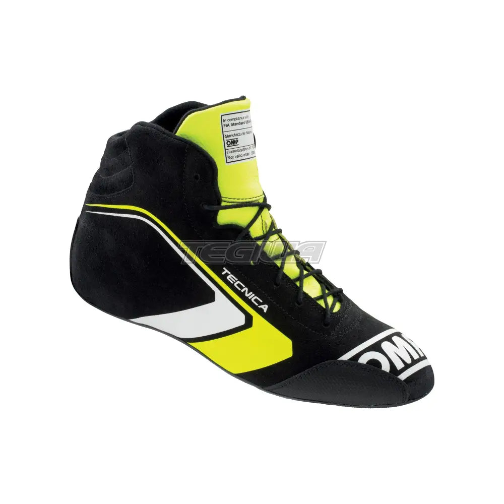 Omp Tecnica Shoes Fia 8856-2018 Black / Fluorescent Yellow Eu Size 37 Boots