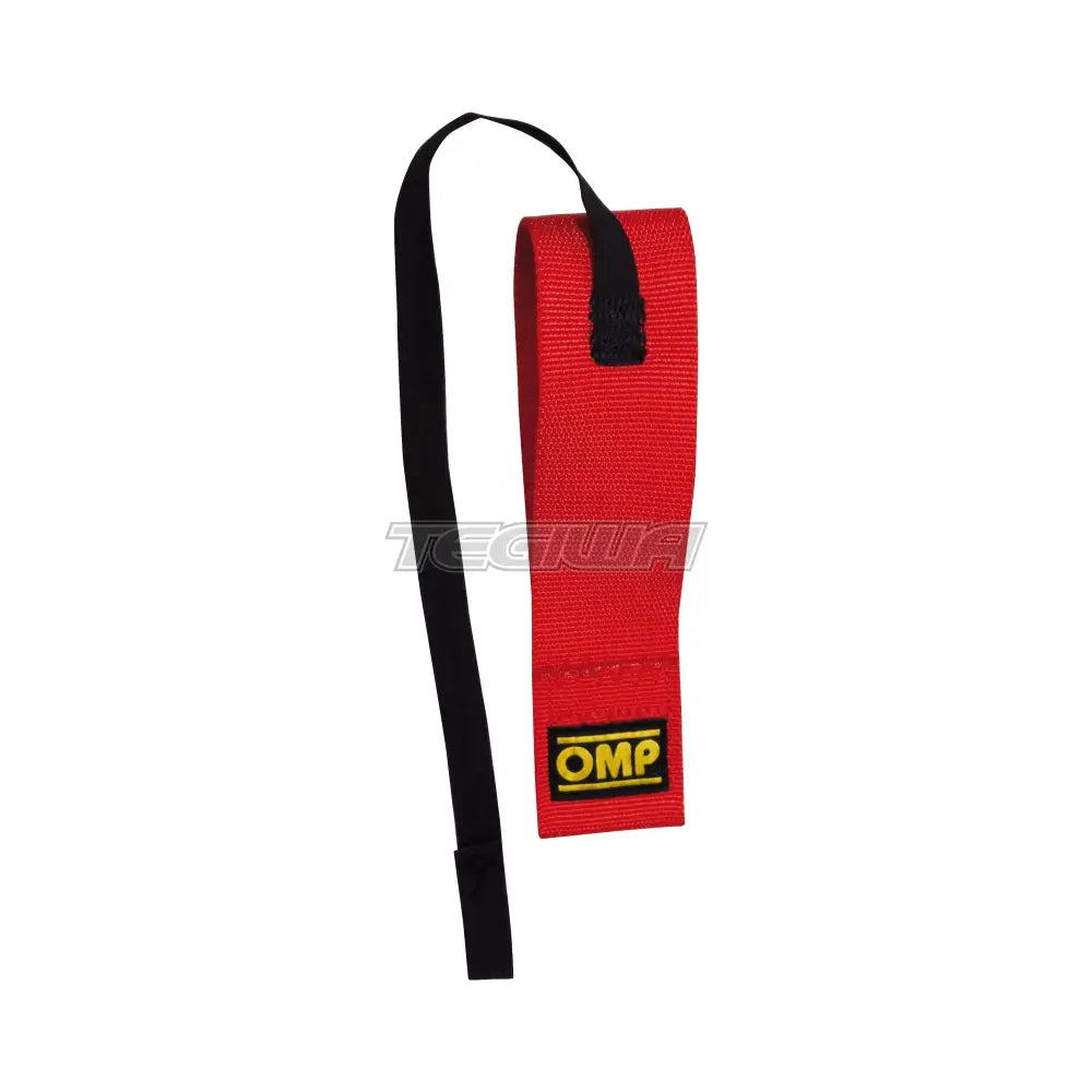 Omp Tow Hook 2In Strap Red Elastic Band Hooks