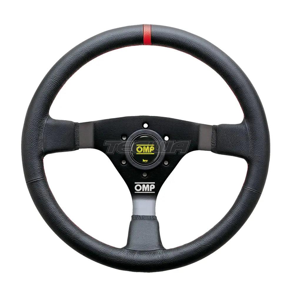 Omp Wrc Black Smooth Steering Wheel Black/Red Indicator Wheels And Accessories