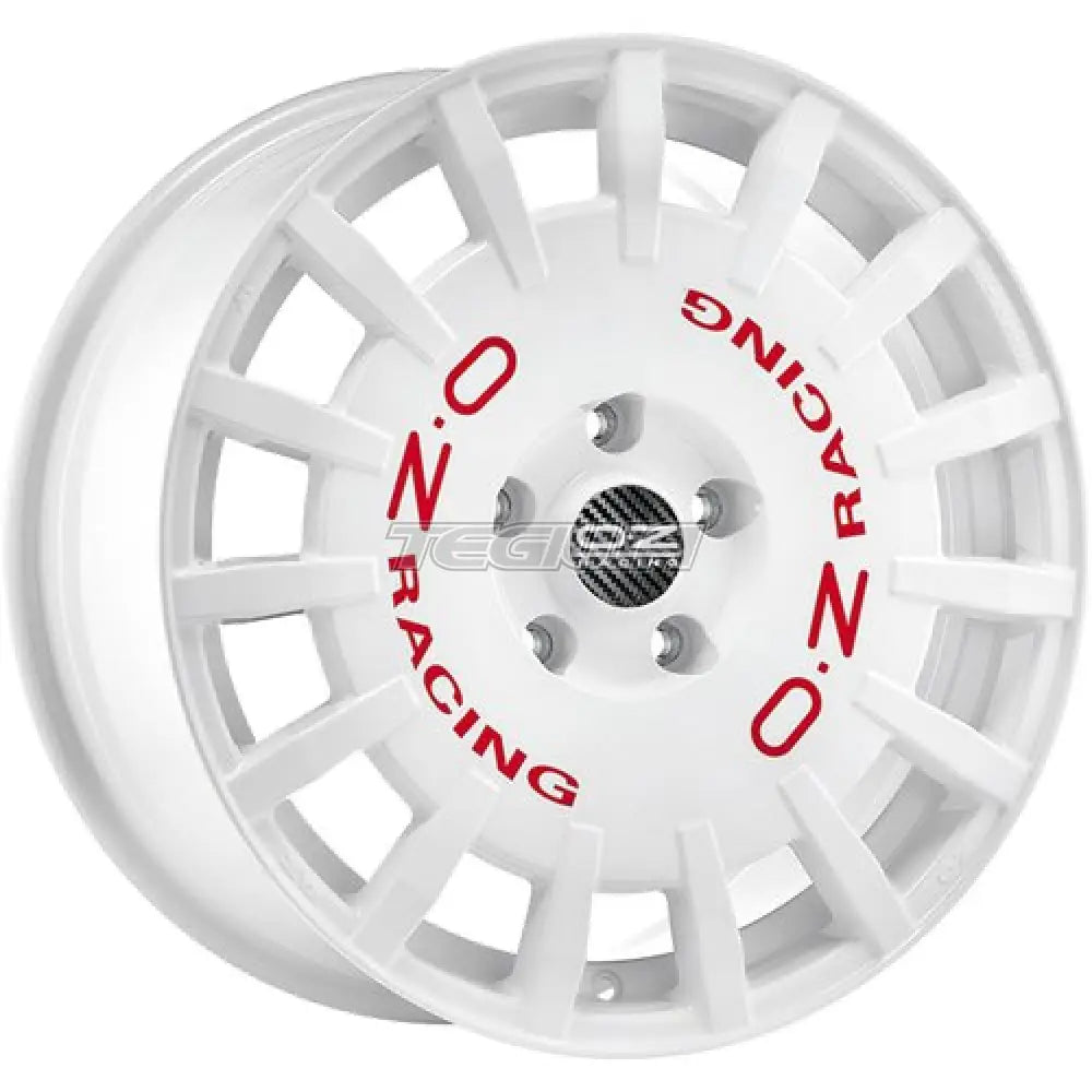 Oz Sport Rally Racing Alloy Wheel 18X8 Et45 5X108 Race White Red Lettering - Clearance Wheels