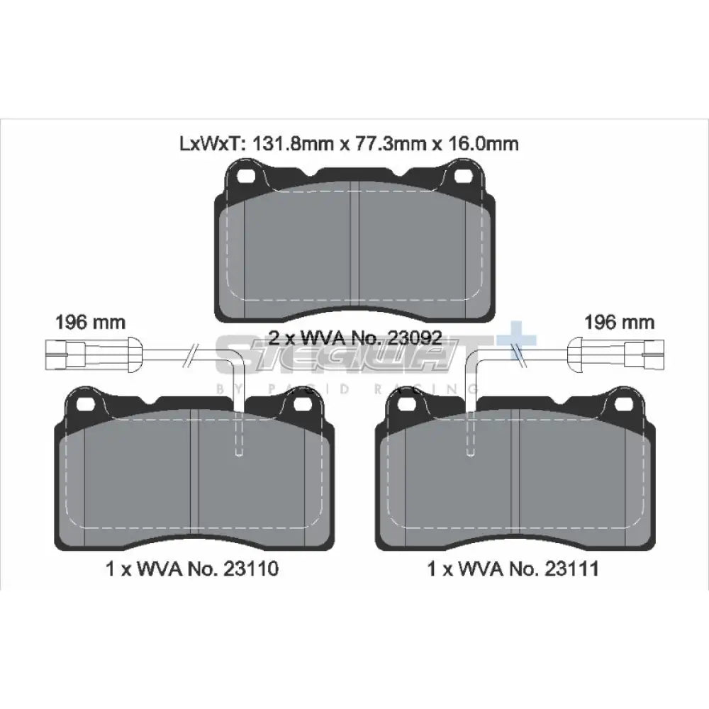 Pagid Street + Brake Pads Alfa Romeo 156 04-06 Front