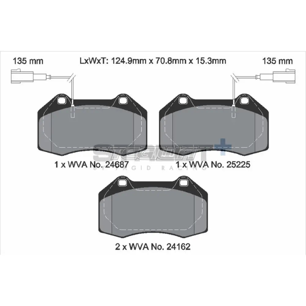 Pagid Street + Brake Pads Alfa Romeo Mito 955 08-18 Front