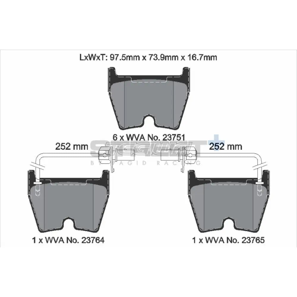 Pagid Street + Brake Pads Audi R8 42 09-15 Rear