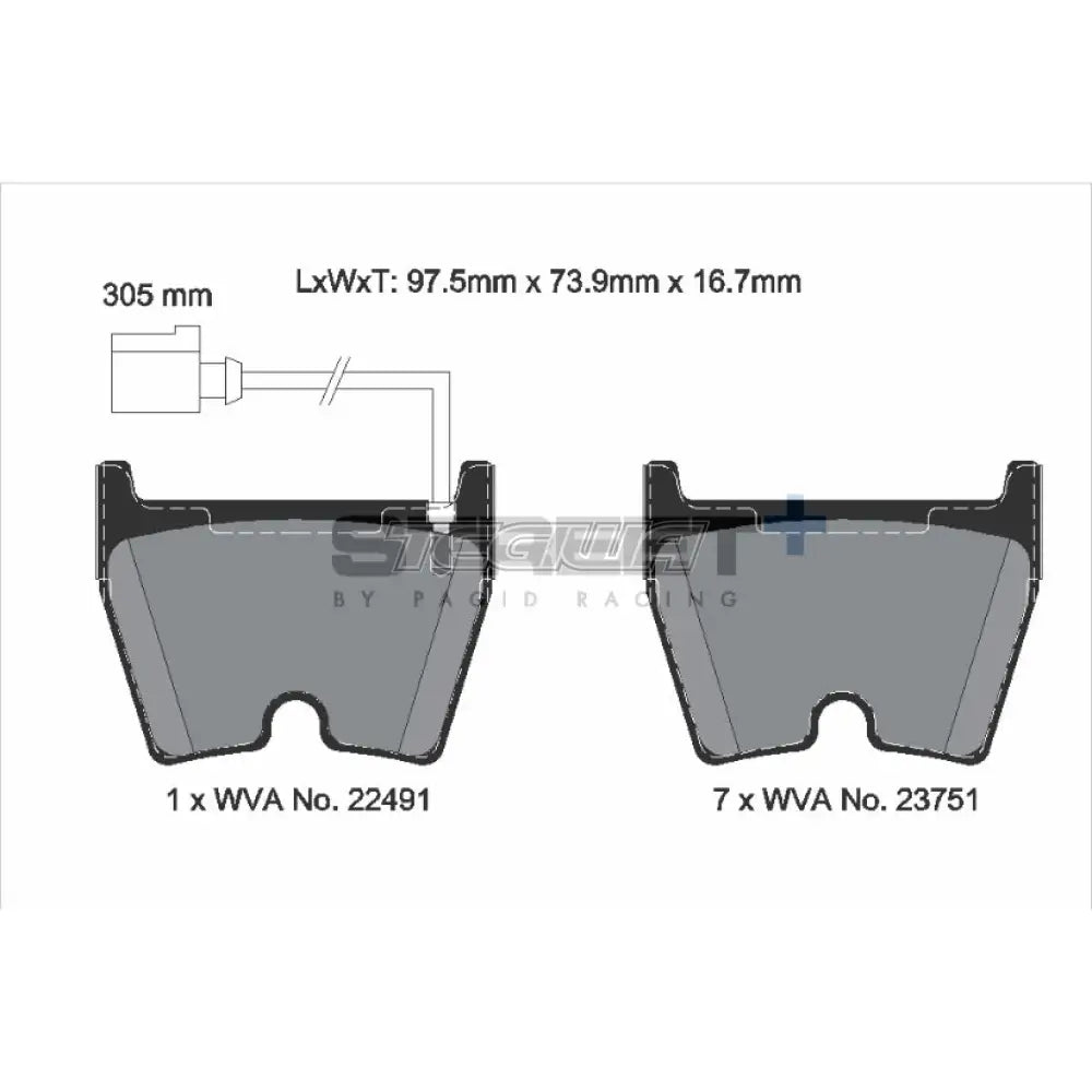 Pagid Street + Brake Pads Audi Rs3 8V Quattro 17-20 Front