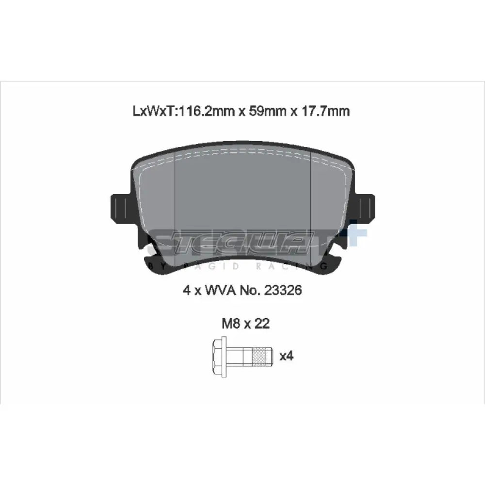 Pagid Street + Brake Pads Audi Rs4 B7 Quattro 05-08 Rear