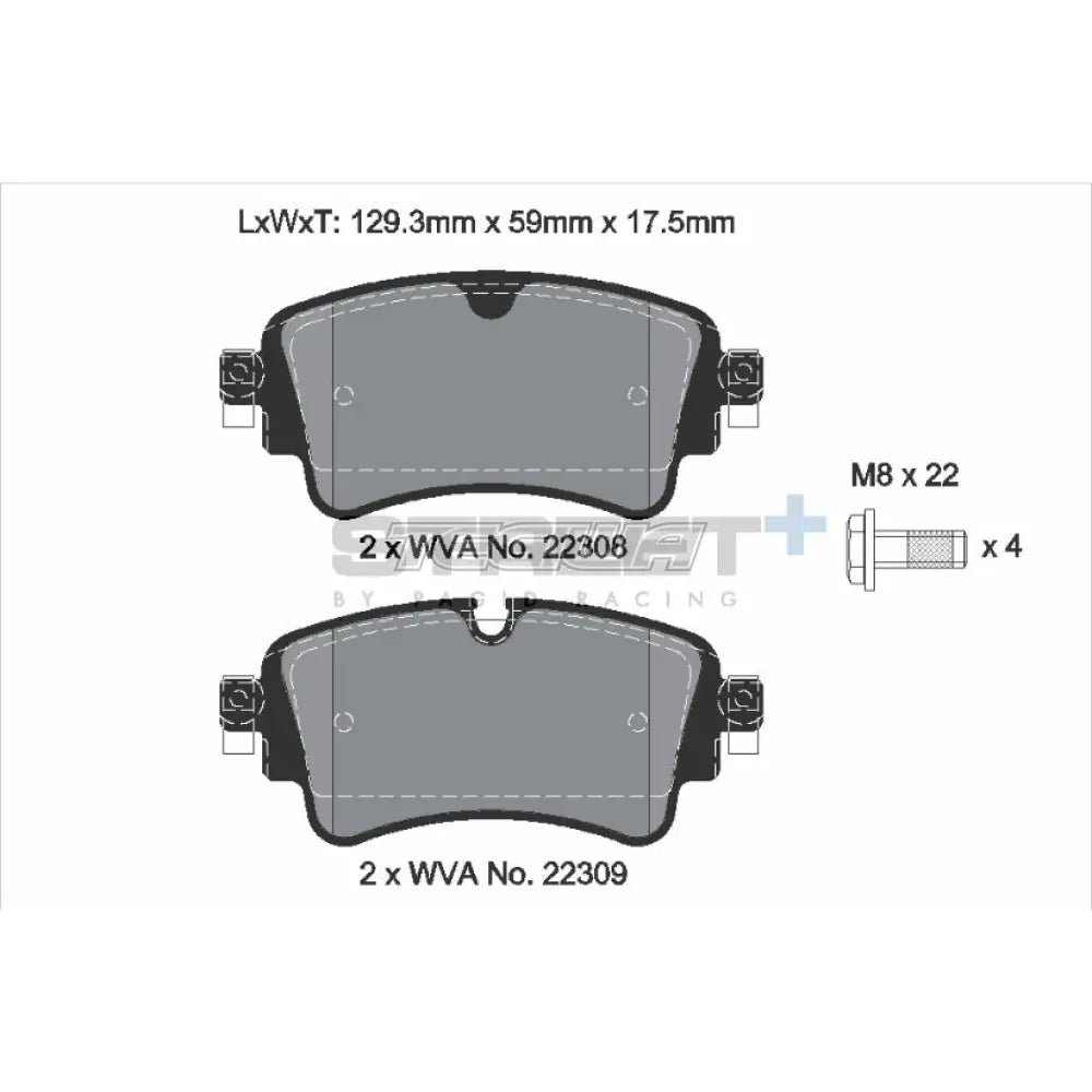 Pagid Street + Brake Pads Audi Rs4 B9 Quattro 17 + Rear