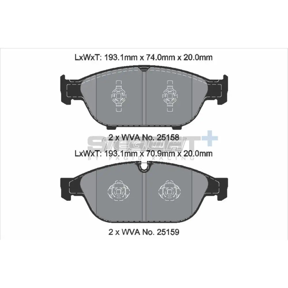 Pagid Street + Brake Pads Audi Rs7 Quattro 13-18 Front - T8109Sp2001