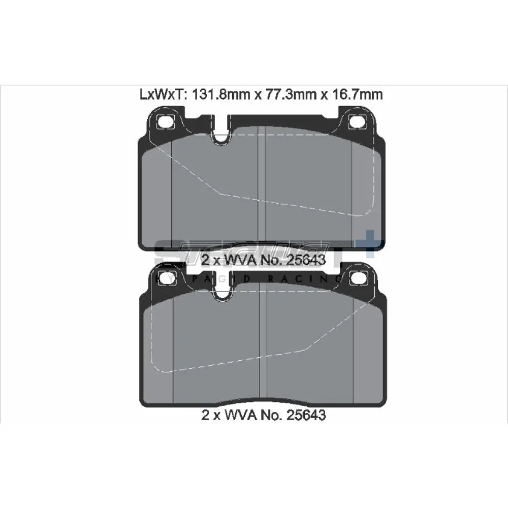 Pagid Street + Brake Pads Audi Rs7 Quattro 13-18 Front - T8121Sp2001