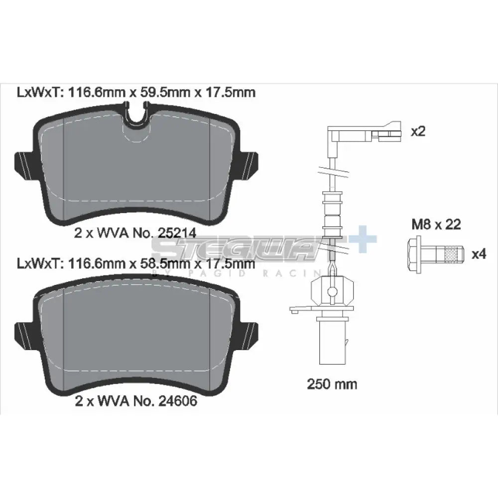 Pagid Street + Brake Pads Audi S8 D4 Quattro 12-18 Rear