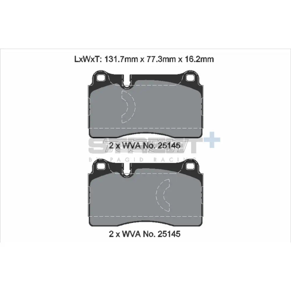 Pagid Street + Brake Pads Audi Tt Rs 8J 09-14 Front