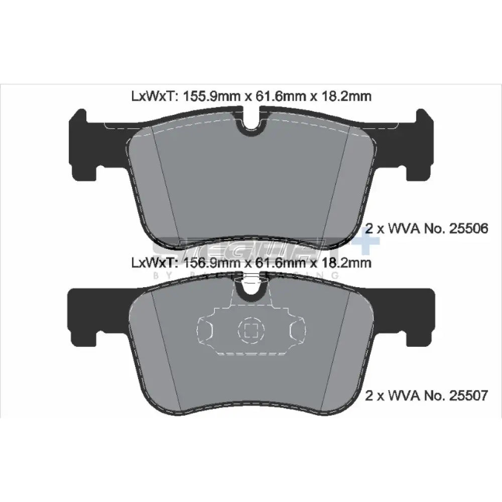 Pagid Street + Brake Pads Bmw 1-Series F2X Exl M135I M140I 11-19 Front - T8119Sp2001