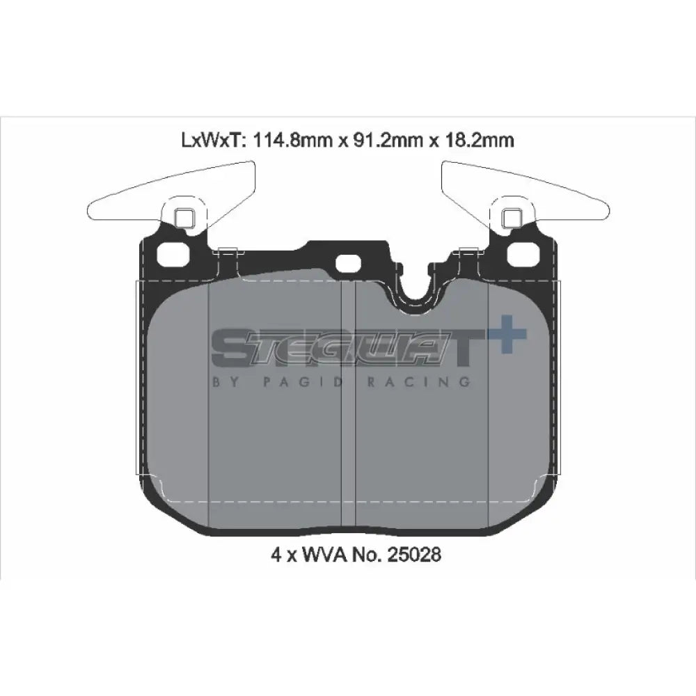 Pagid Street + Brake Pads Bmw 1-Series F2X Incl M135I M140I 11-19 Front - T8104Sp2001