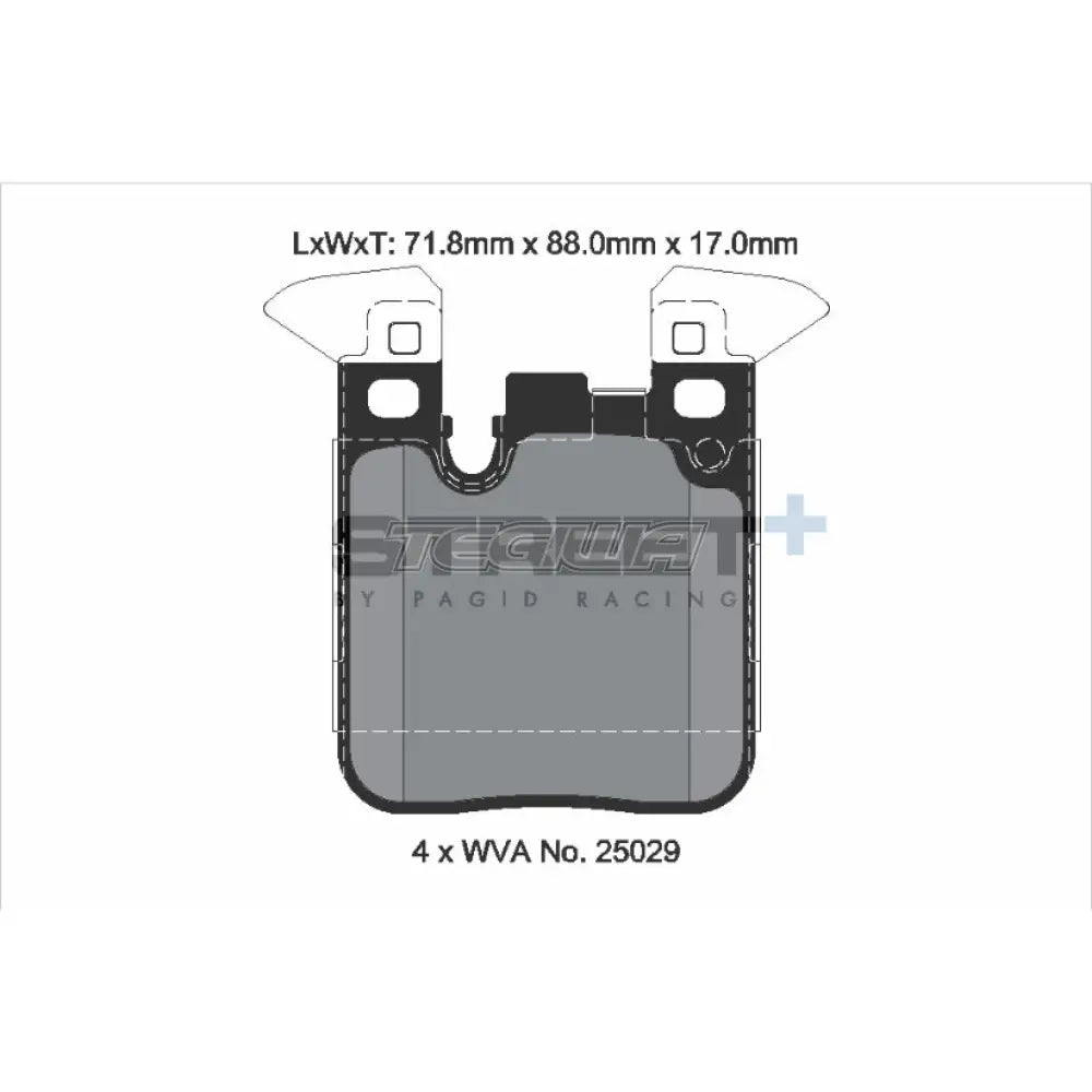 Pagid Street + Brake Pads Bmw 1-Series F2X Incl M135I M140I 11-19 Rear - T8195Sp2001