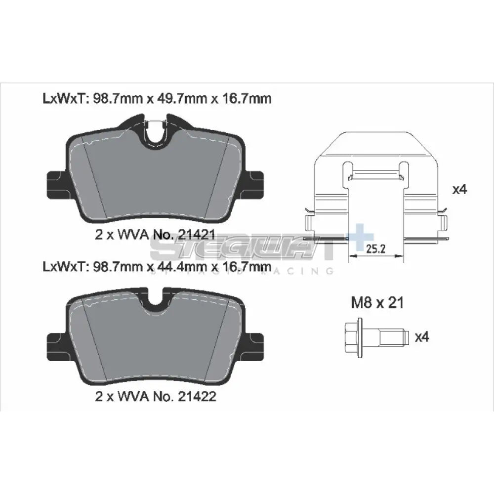 Pagid Street + Brake Pads Bmw 2-Series G4X 218I 22 Rear