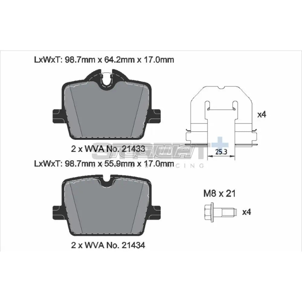 Pagid Street + Brake Pads Bmw 2-Series G4X 230I 21-22 Rear