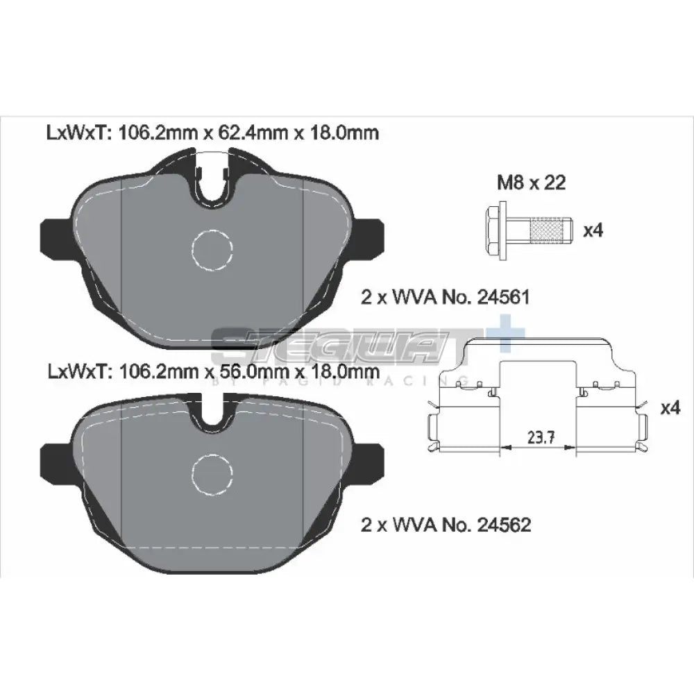 Pagid Street + Brake Pads Bmw 5-Series F1X 09-17 Rear