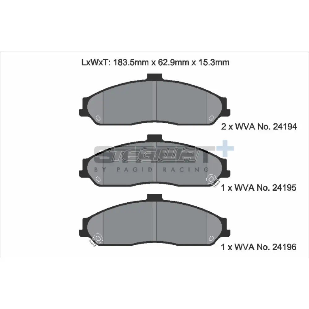 Pagid Street + Brake Pads Chevrolet Corvette C6 04-12 Front