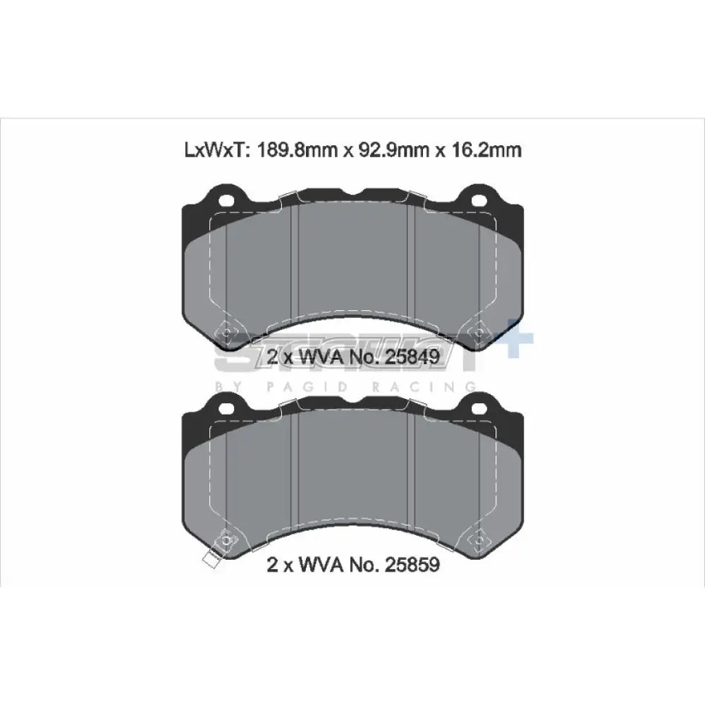 Pagid Street + Brake Pads Chevrolet Corvette C7 14 Front