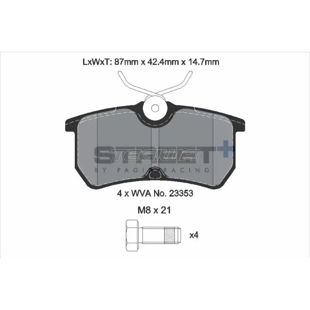 Pagid Street + Brake Pads Ford Fiesta Mk6 St150 05-08 Front