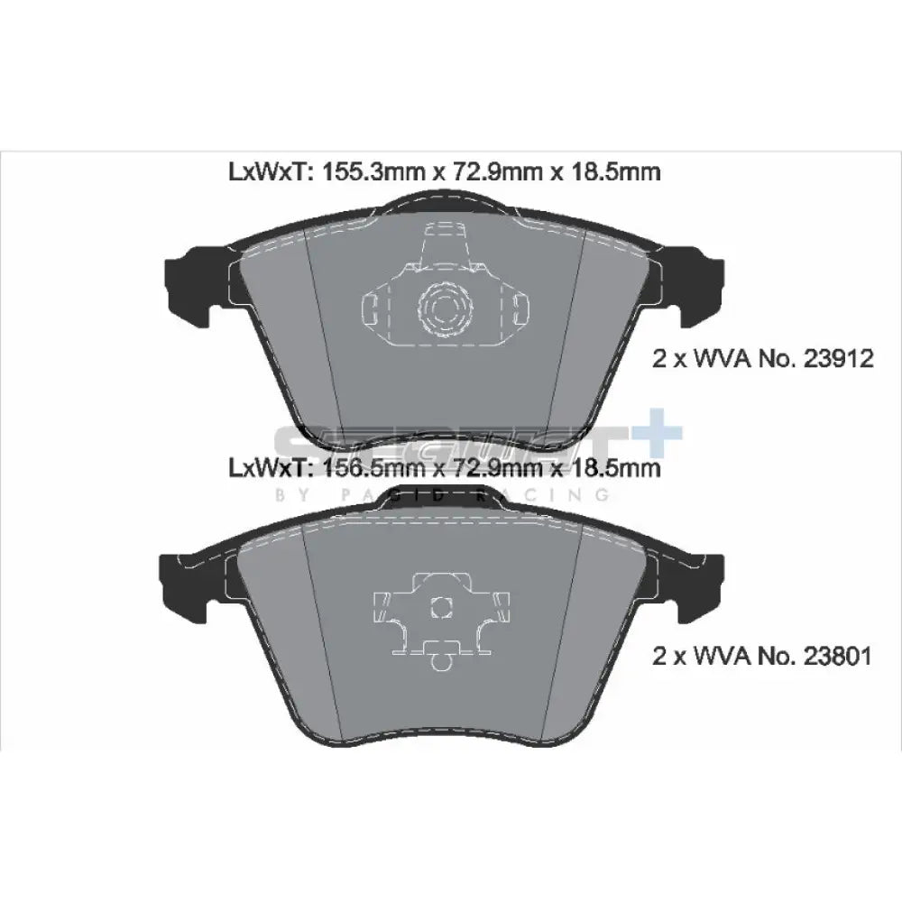 Pagid Street + Brake Pads Ford Focus Mk2 St 05-12 Front