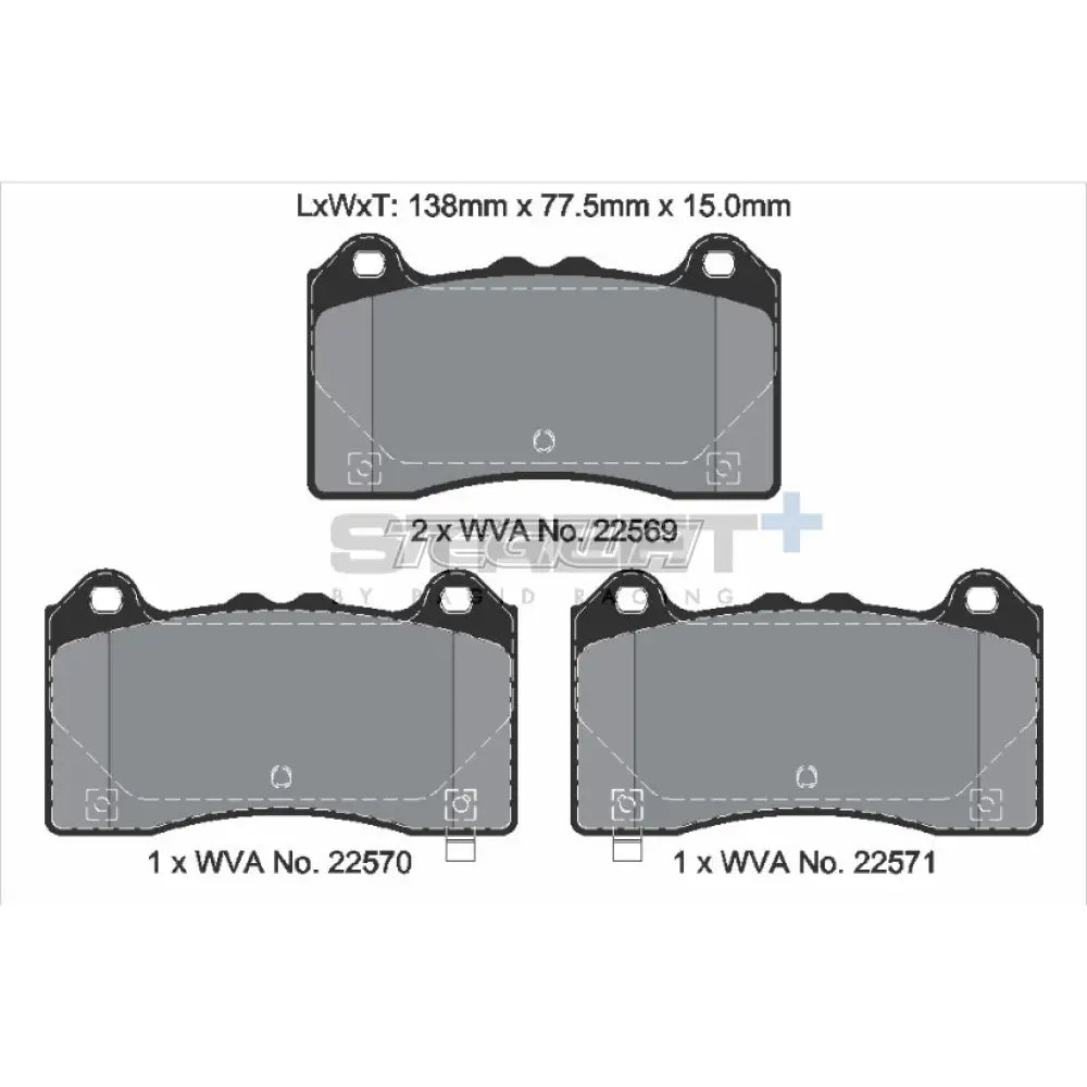 Pagid Street + Brake Pads Ford Focus Mk3 Rs 15 Front - T8163Sp2001