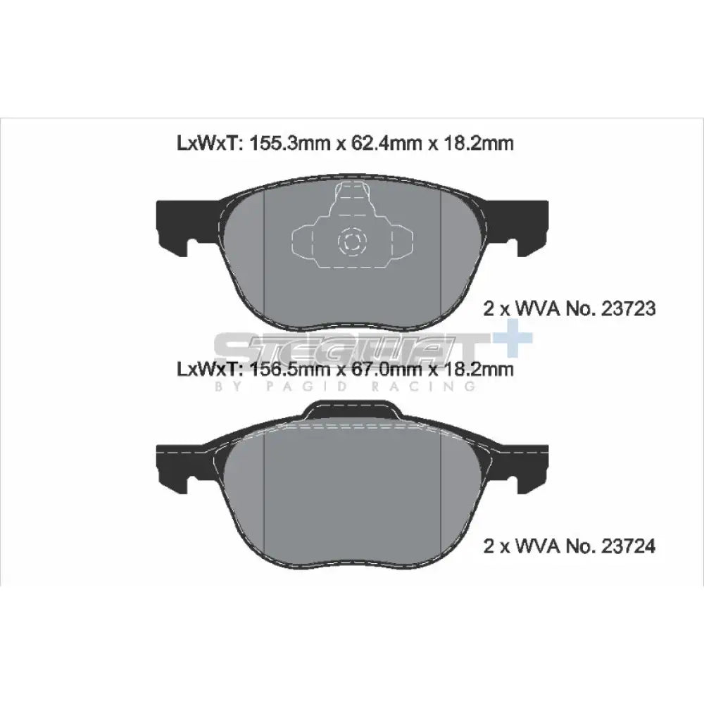 Pagid Street + Brake Pads Ford Focus Mk3 St 12-17 Front - T8041Sp2001