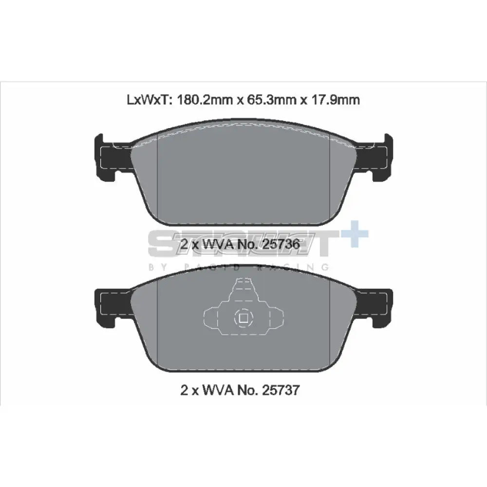 Pagid Street + Brake Pads Ford Focus Mk3 St 12-17 Front - T8125Sp2001