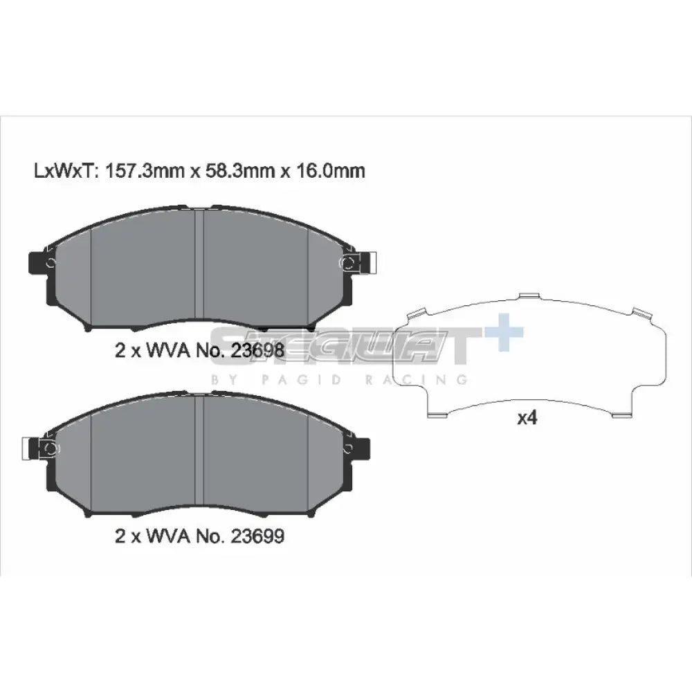 Pagid Street + Brake Pads Infiniti G37 Saloon 08-13 - Front