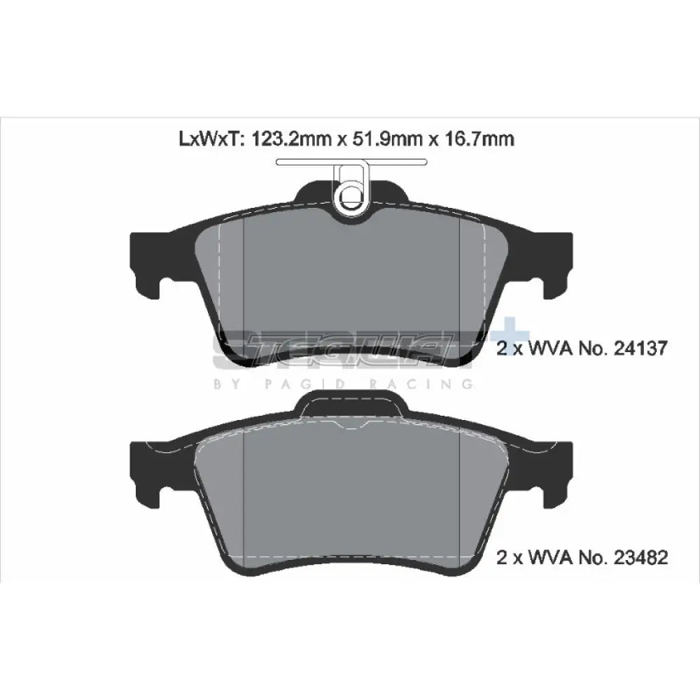 Pagid Street + Brake Pads Mazda 3 Mps 04-14 Rear