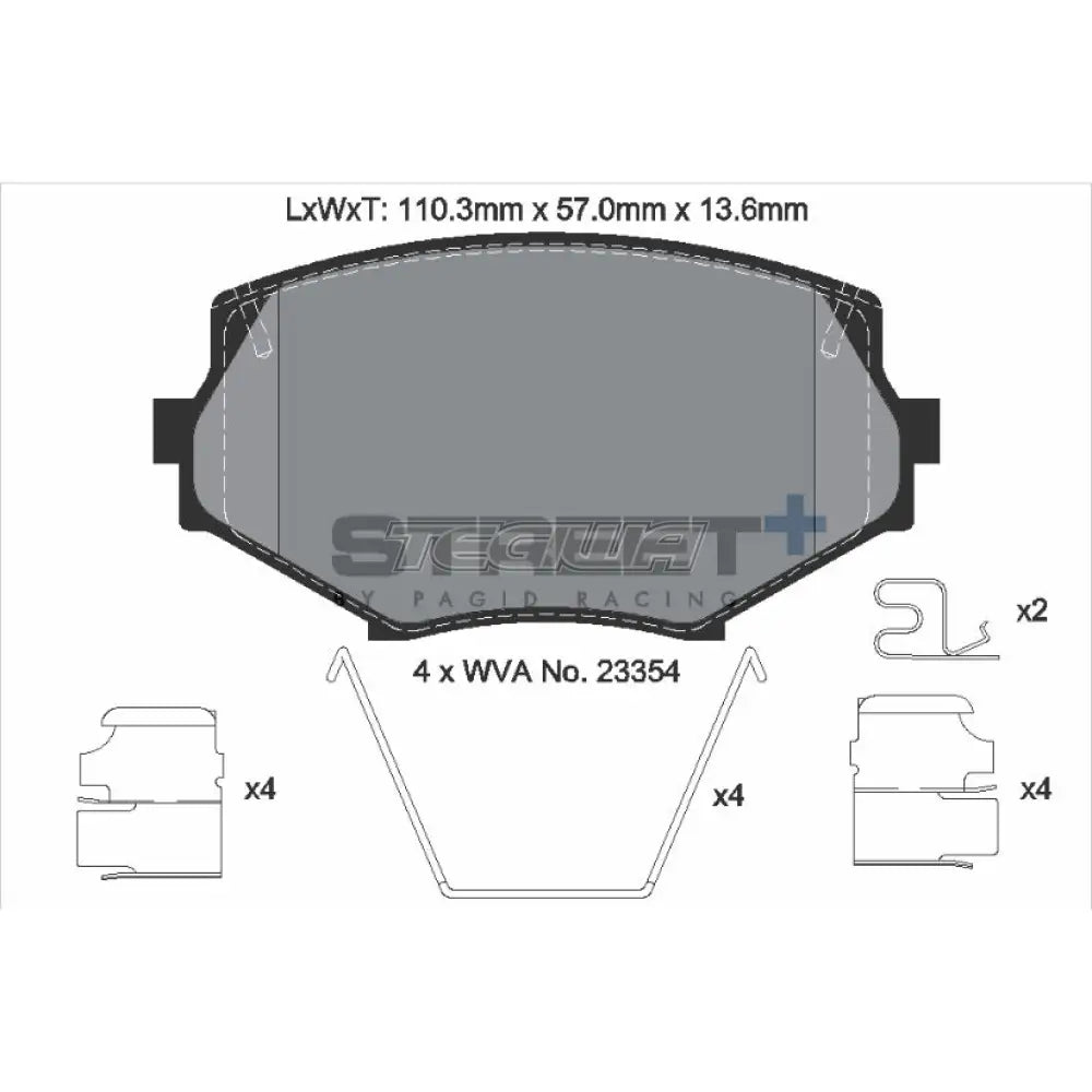 Pagid Street + Brake Pads Mazda Mx-5 Na 1.6 1.8 89-98 Front