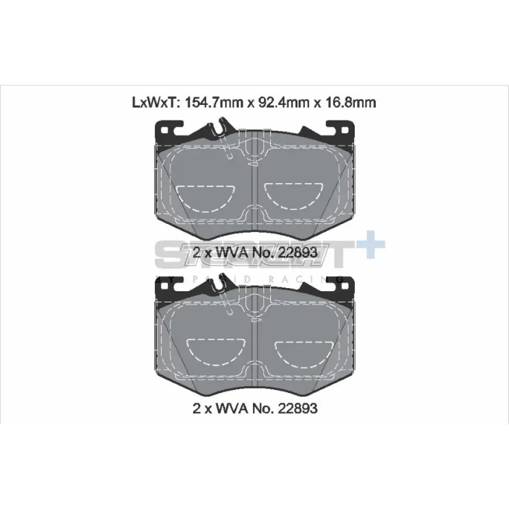 Pagid Street + Brake Pads Mercedes A-Class Amg A35 18-22 Front - T8211Sp2001