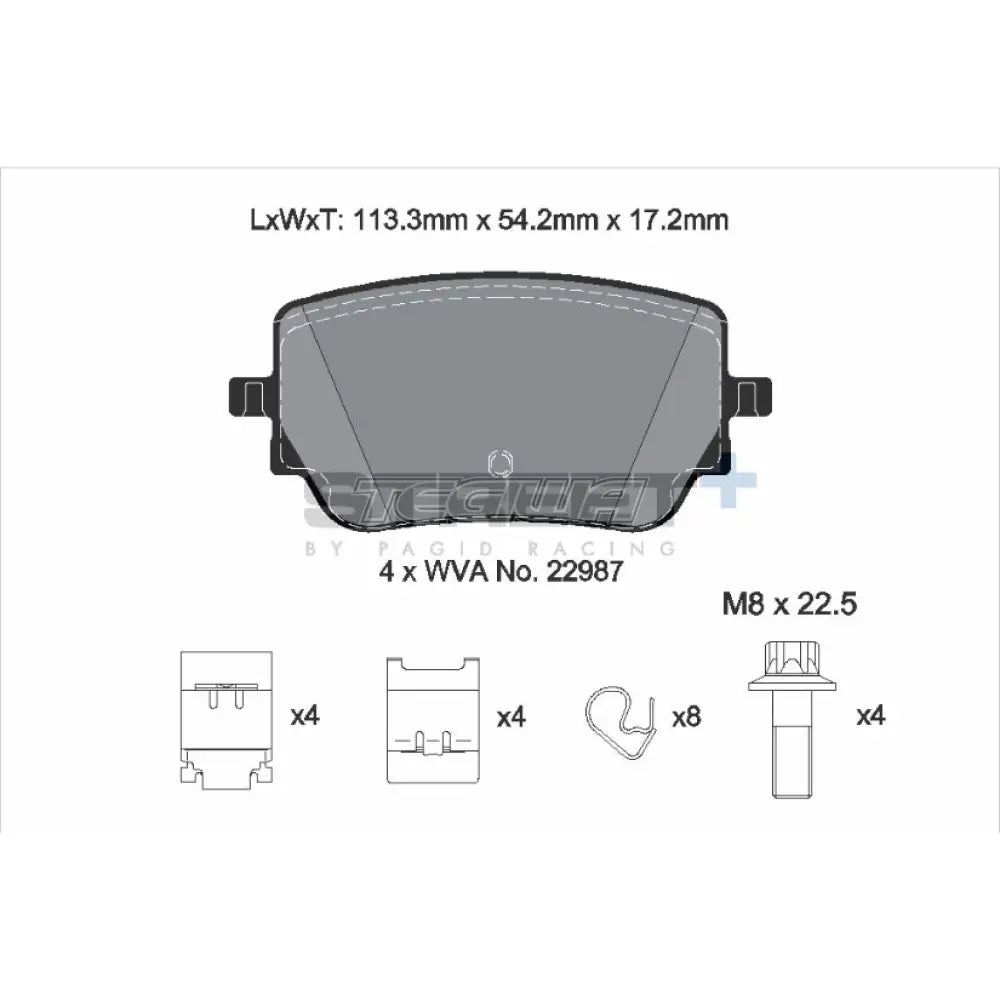 Pagid Street + Brake Pads Mercedes A-Class Amg A35 18-22 Rear