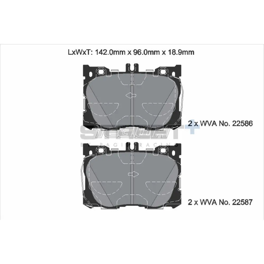 Pagid Street + Brake Pads Mercedes C-Class Amg C43 16-18 Front - T8015Sp2001