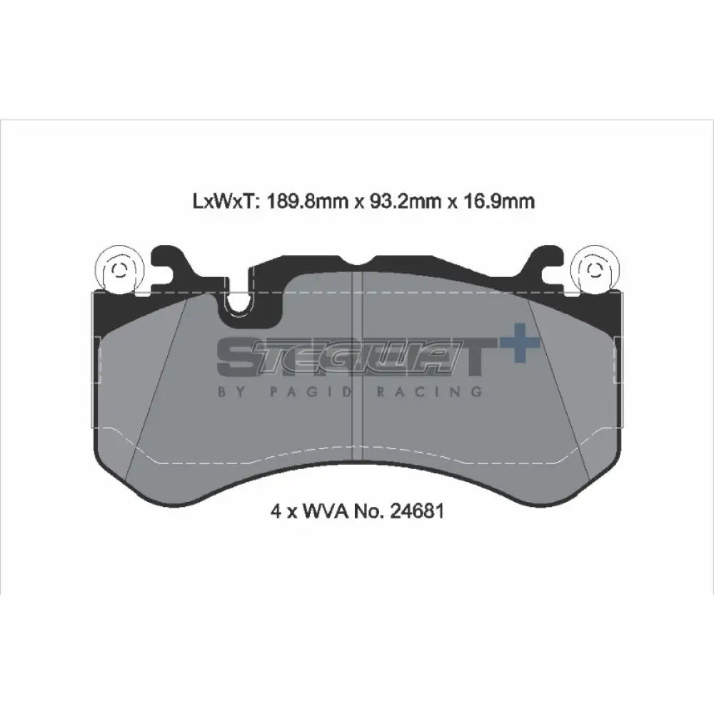 Pagid Street + Brake Pads Mercedes C-Class Amg C63 08-16 Front