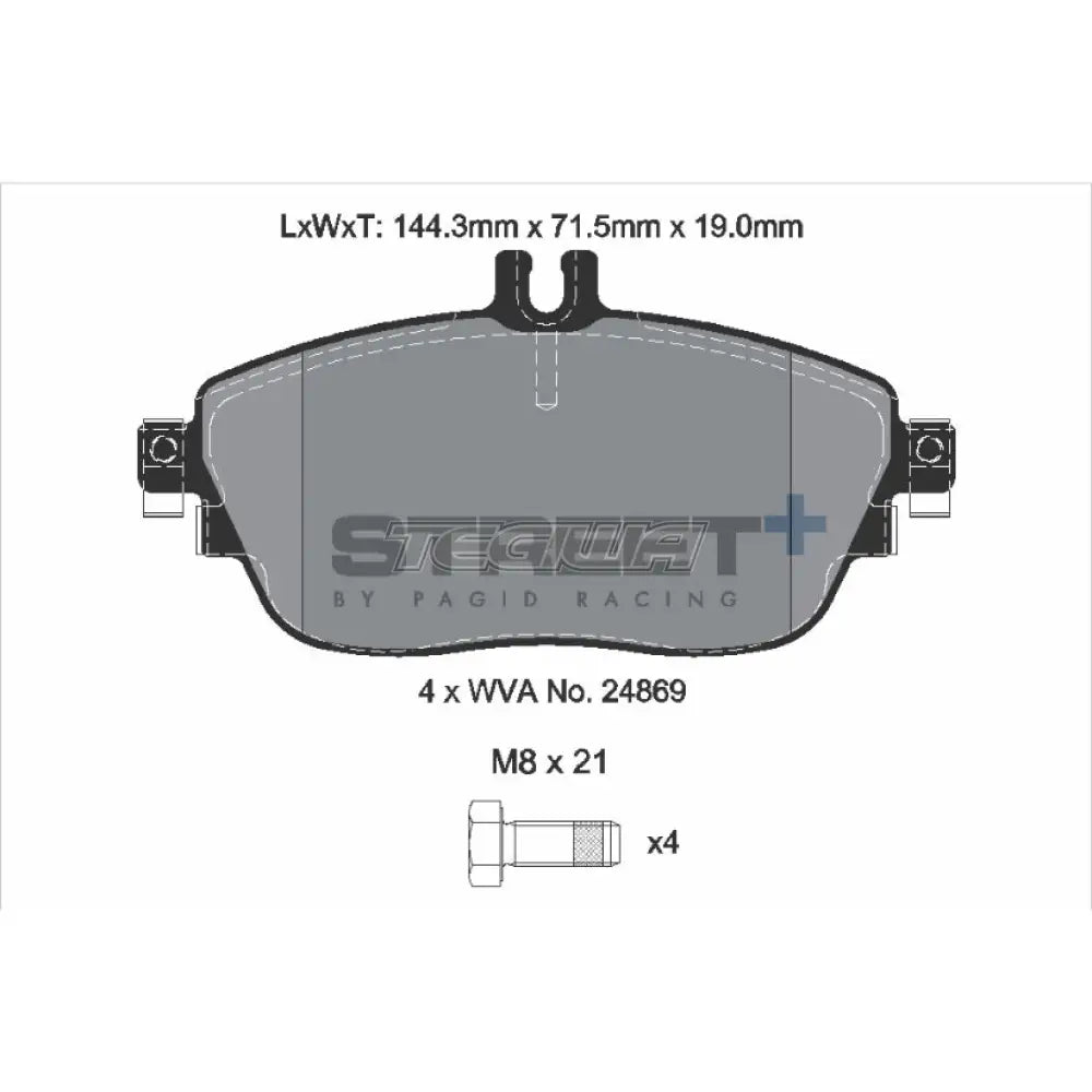 Pagid Street + Brake Pads Mercedes Cla-Class Amg Cla45 13-19 Front - T8215Sp2001