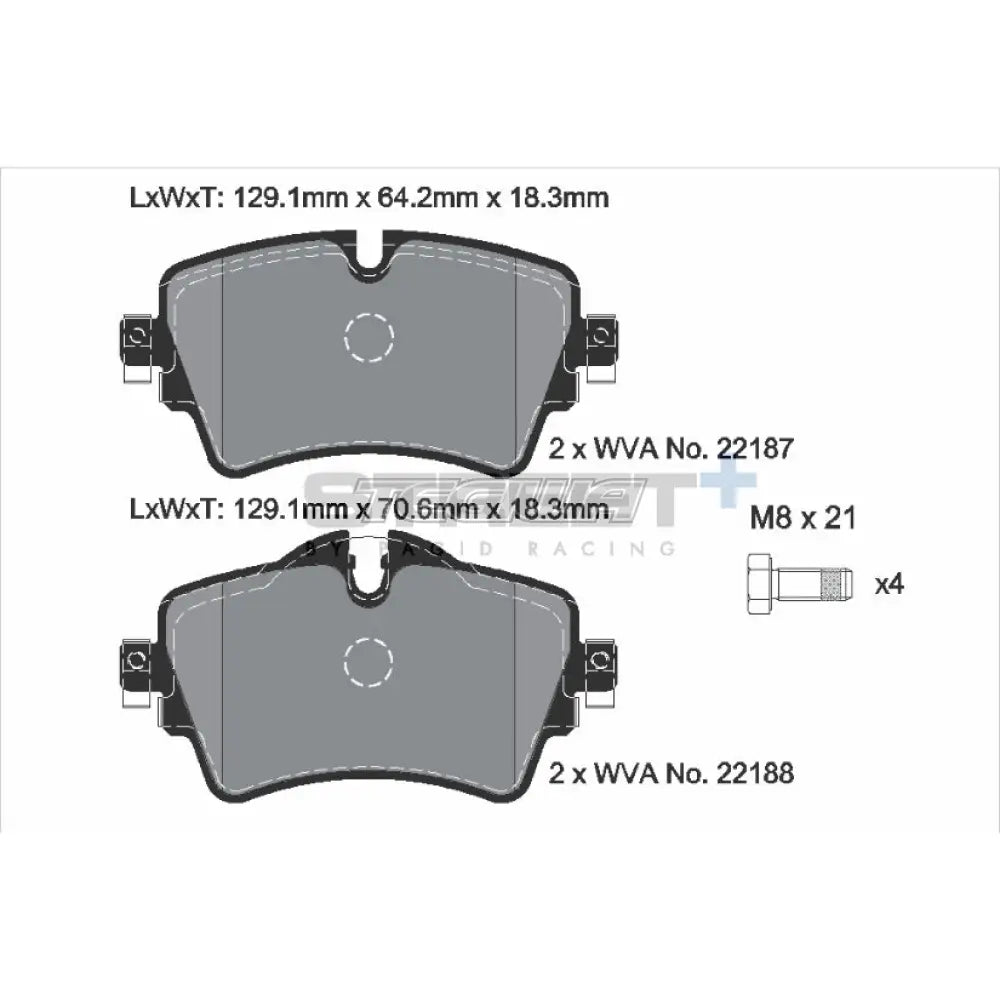 Pagid Street + Brake Pads Mini Cooper Jcw F5X 13-14 Front - T8161Sp2001