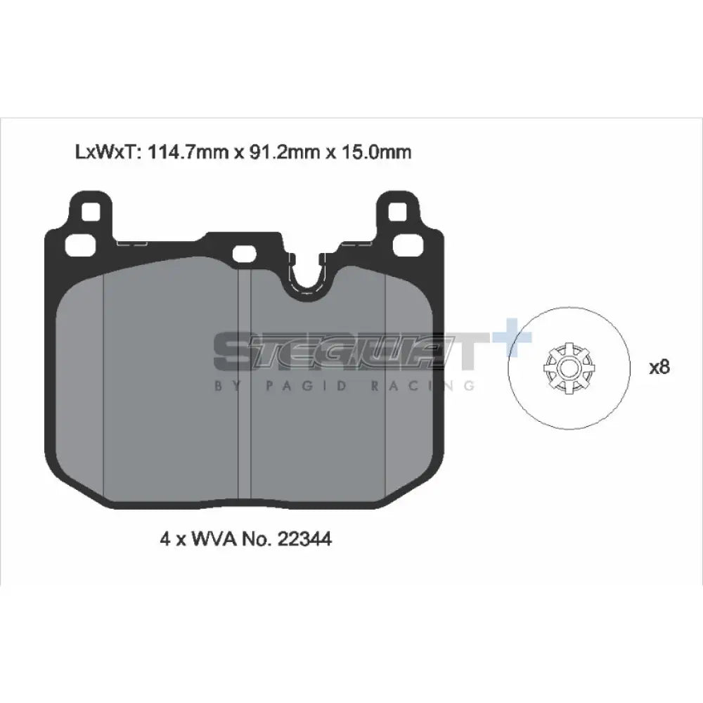 Pagid Street + Brake Pads Mini Cooper Jcw F5X 13-14 Front - T8162Sp2001