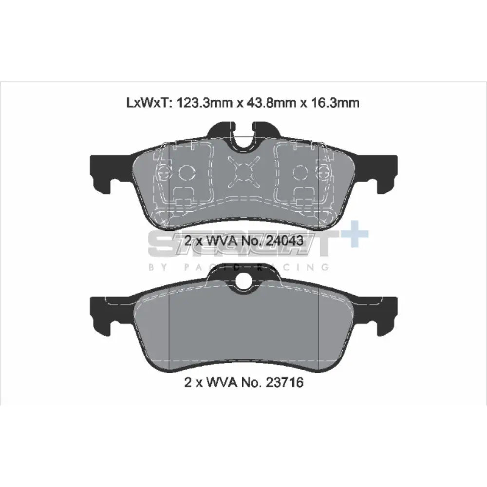 Pagid Street + Brake Pads Mini Cooper S R5X 02-08 Rear