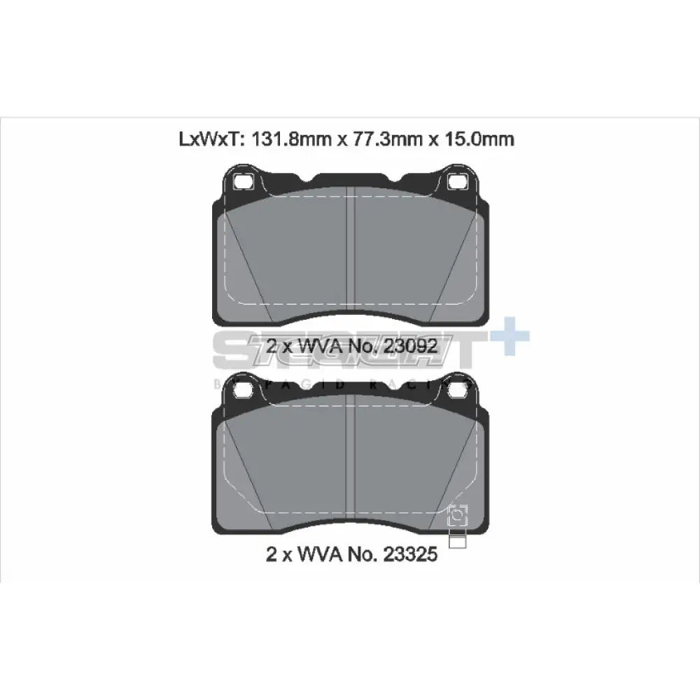 Pagid Street + Brake Pads Mitsubishi Lancer Evolution 5-10 98-15 Front