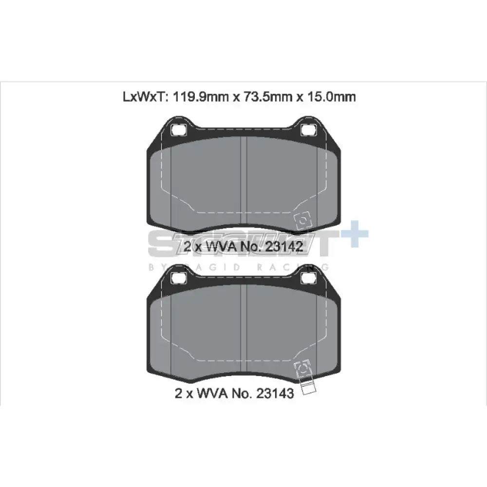 Pagid Street + Brake Pads Nissan 350Z Z33 03-06 Front