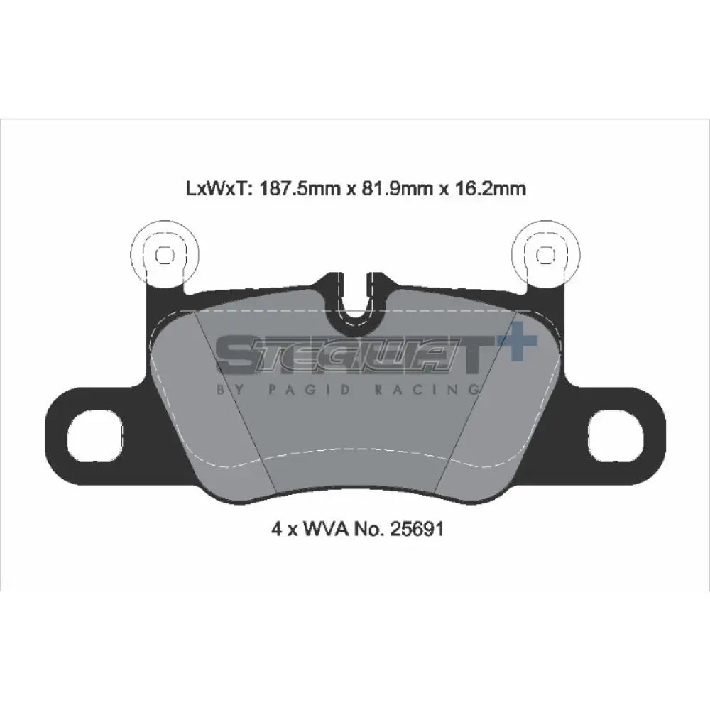 Pagid Street + Brake Pads Porsche 911 991 3.0 Carrerea 15-19 Rear