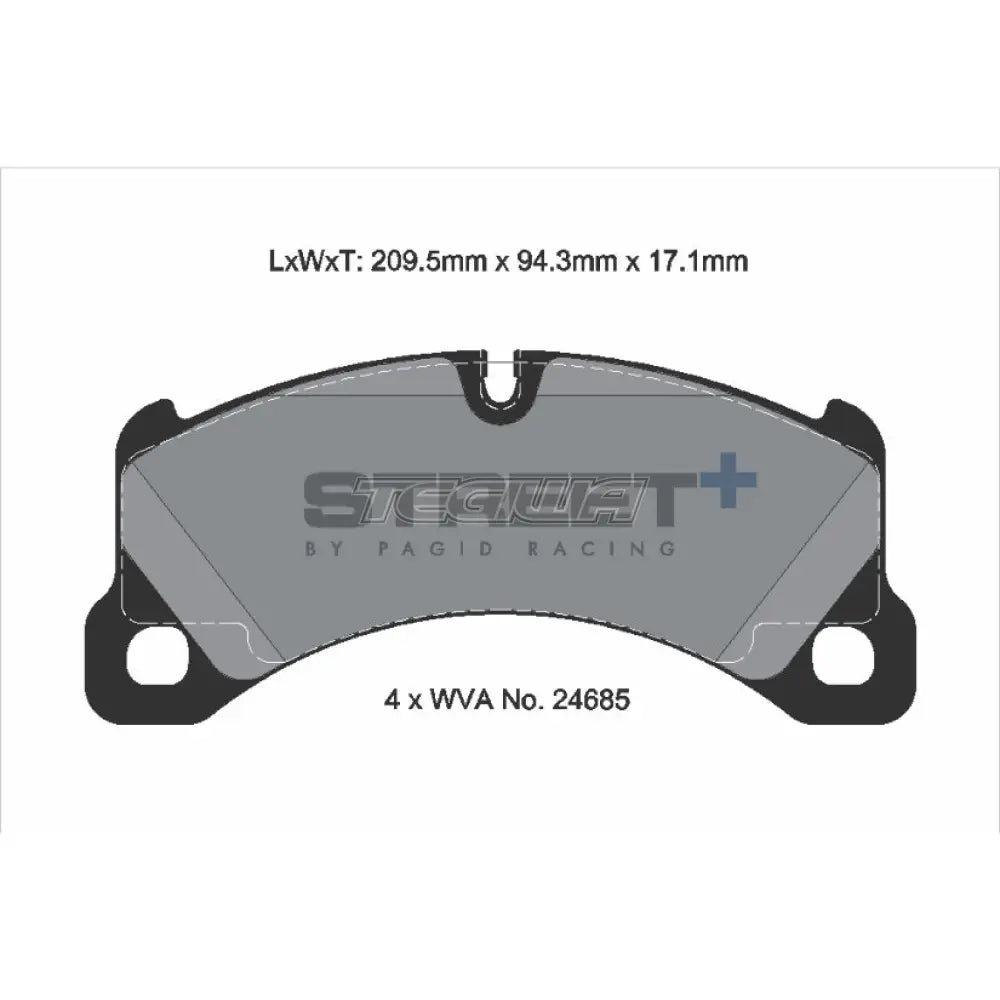 Pagid Street + Brake Pads Porsche Cayenne 92A 10-14 Front - T8087Sp2001