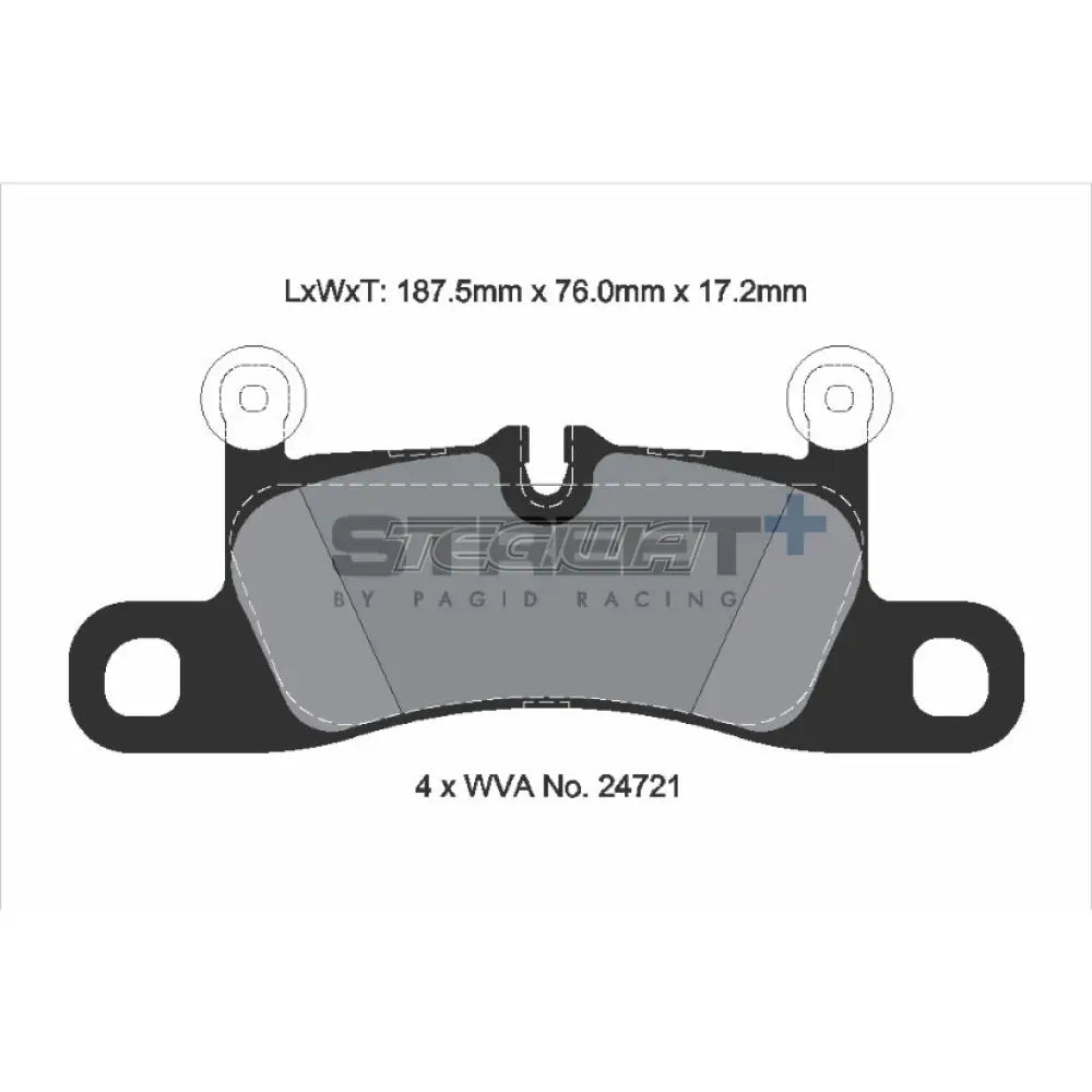 Pagid Street + Brake Pads Porsche Cayenne 92A 10-16 Rear - T8091Sp2001