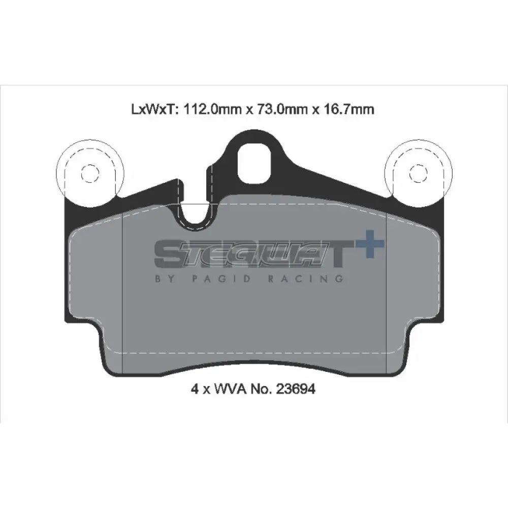 Pagid Street + Brake Pads Porsche Cayenne 9Pa 02-10 Rear - T8039Sp2001