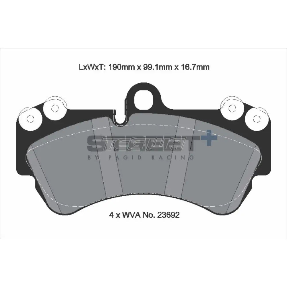 Pagid Street + Brake Pads Porsche Cayenne 9Pa 3.0L-3.6L 03-10 Front - T8037Sp2001