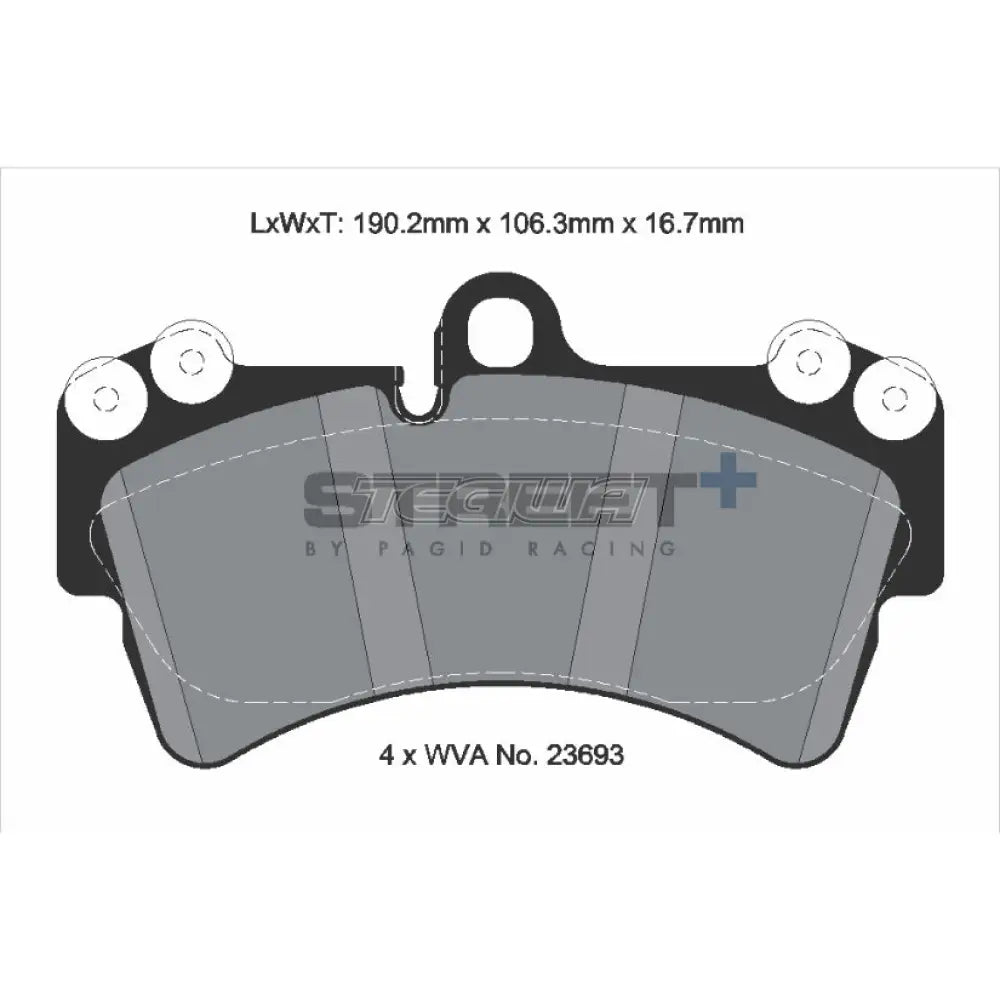 Pagid Street + Brake Pads Porsche Cayenne 9Pa 4.5L-4.8L 02-10 Front - T8038Sp2001