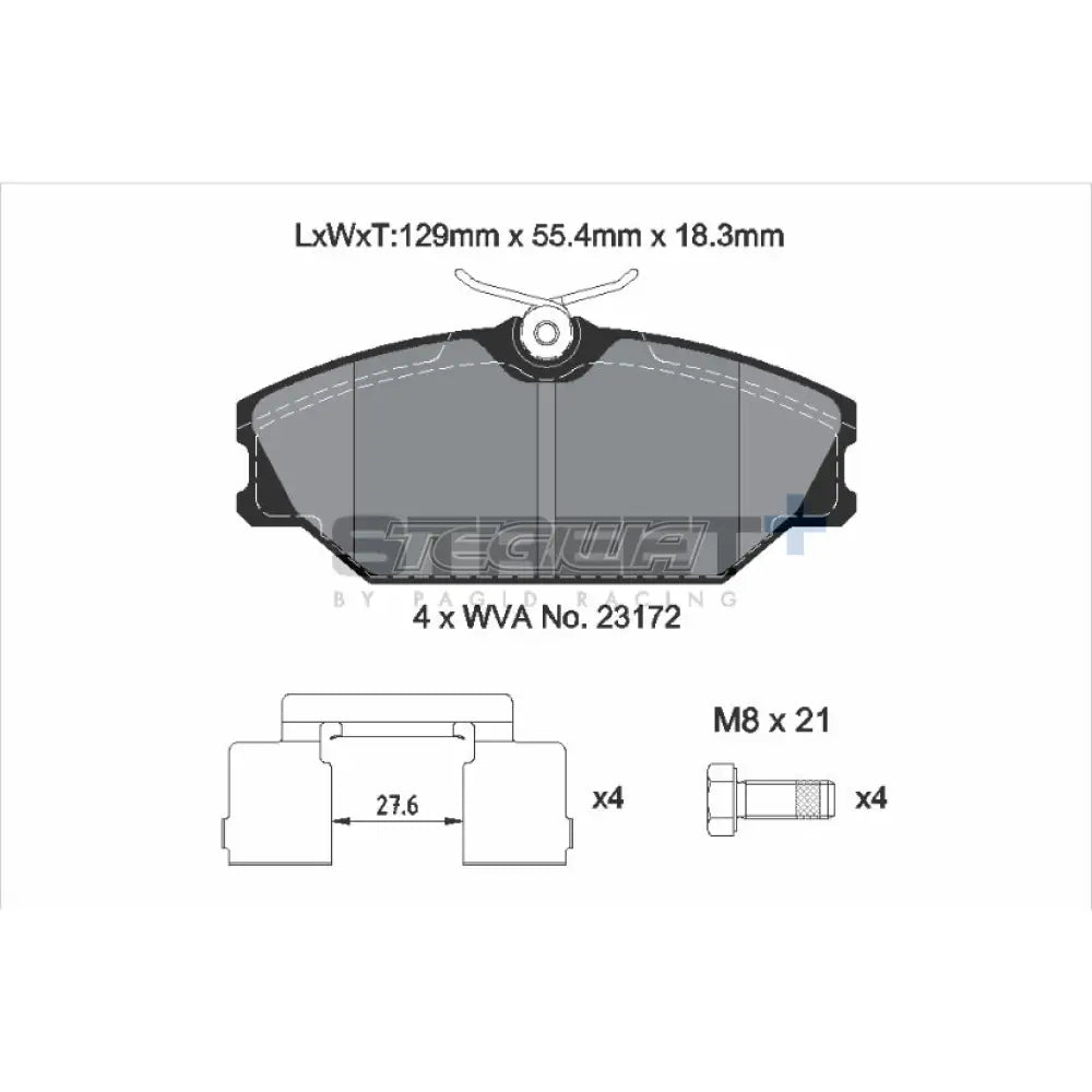 Pagid Street + Brake Pads Renault Clio Mk2 Sport 172 182 00-05 Front