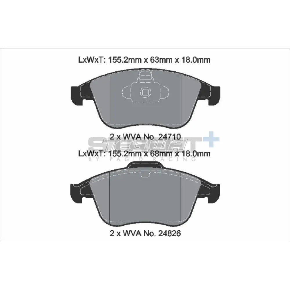 Pagid Street + Brake Pads Renault Clio Mk4 Sport 200 13-15 Front